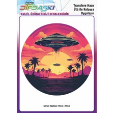 F17 Ajans Ütü ile Yapışan Tişört Tekstil Dtf Transfer Baskı