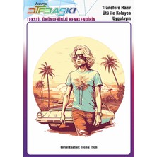 F17 Ajans Ütü ile Yapışan Tişört Tekstil Dtf Transfer Baskı