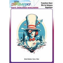 F17 Ajans Ütü ile Yapışan Tişört Tekstil Dtf Transfer Baskı