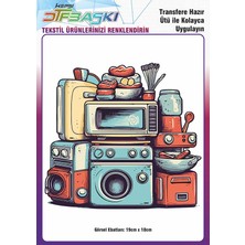 F17 Ajans Ütü ile Yapışan Tişört Tekstil Dtf Transfer Baskı