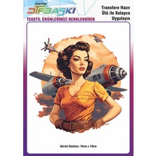 F17 Ajans Ütü ile Yapışan Tişört Tekstil Dtf Transfer Baskı