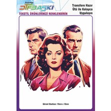 F17 Ajans Ütü ile Yapışan Tişört Tekstil Dtf Transfer Baskı