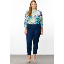 Ekol Minimalist Midi Kadın Pantolon - Yüksek Bel, Rahat, Şık