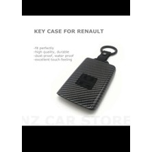 BigKey Renault Megane 4 Clio 5 Austral Siyah Karbon Kart Modele Uygun Anahtar Kılıfı