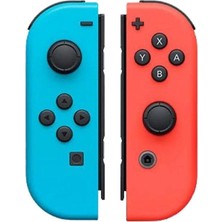 Cosmostech Ns Switch Uyumlu 2'li J-C Joycon Pad Controller Gamepad oyun kolu Kırmızı-Mavi