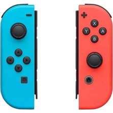 Cosmostech Ns Switch Uyumlu 2'li J-C Joycon Pad Controller Gamepad oyun kolu Kırmızı-Mavi