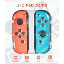 Cosmostech Ns Switch Uyumlu 2'li J-C Joycon Pad Controller Gamepad oyun kolu Kırmızı-Mavi