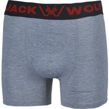 Jack Wolf Gri 5'li Kutu Pamuklu Likralı Erkek Boxer