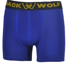 Jack Wolf Mavi 5'li Kutu Pamuklu Likralı Erkek Boxer