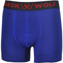 Jack Wolf Mavi 5'li Kutu Pamuklu Likralı Erkek Boxer