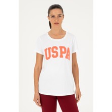 U.S. Polo Assn. Kadın Beyaz Bisiklet Yaka Basic Tişört 50280036-VR013