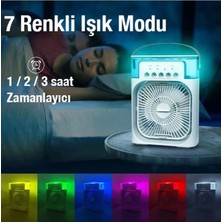 Meydin Buharlı Hava Nemlendirici 7 LED Işıklı Masa Üstü Vantilatör
