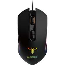 Lucatech Profesyonel Oyuncu Mouse Rgb Optik Kablolu Makro Mouse