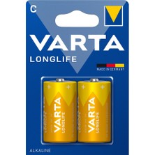 Varta 2c Longlıfe Alkaline Orta Pil