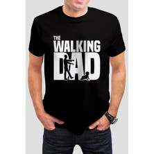 T-35 Siyah The Walking Dad Babalar Günü Baskılı Unisex Tişört C608