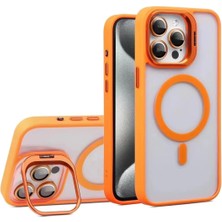 CoverZone iPhone 15 Pro Max ile Uyumlu Kamera Lens Hediye Stand Olabilen Magsafe ile Uyumlu Adventure Magnetic