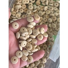 Gönülden Tasarım 1 cm 30 Adet Delikli Yassı Ahşap Takı Boncuğu