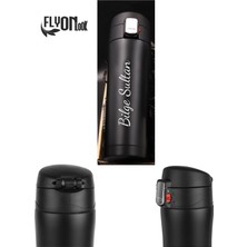 Flyonlook Kişiye Özel Kilit Sistemli Paslanmaz Çelik Mug Termos 450 ml Kalite Tesadüf Değildir