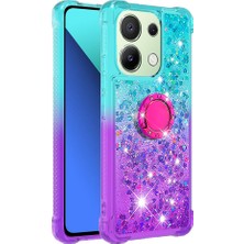 4U Sky Xiaomi Redmi Note 13 4g Kılıf Için Bling Glitter Kickstand Tpu Kapak-Mavi + Mor (Yurt Dışından)