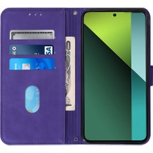 4U Sky Xiaomi Redmi Note 13 Pro 5g Kılıf Kapaklı Cüzdan Deri Telefon Kapağı-Mor (Yurt Dışından)