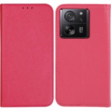 4U Sky Xiaomi 13T/13T Pro/redmi K60 Ultra Kılıf Pu Pu Deri Cüzdan Desteği Stand Bırak-Kötü Kapak Pembe (Yurt Dışından)