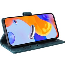 4U Sky Xiaomi Redmi Için Note 12 Pro 4g/note 11 Pro 4g (Mediatek)/note 11 Pro 5g (Qualcomm) Cilt Touch Deri Telefon Kılıf Cüzdan Katlama Stand Kabuk-Yeşil (Yurt Dışından)