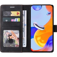 4U Sky Xiaomi Redmi Için Note 12 Pro 4g/note 11 Pro 4g (Mediatek)/note 11 Pro 5g (Qualcomm) Cilt Touch Deri Telefon Kılıf Cüzdan Katlama Stand Kabuk Black (Yurt Dışından)