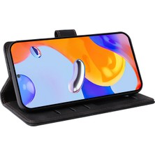 4U Sky Xiaomi Redmi Için Note 12 Pro 4g/note 11 Pro 4g (Mediatek)/note 11 Pro 5g (Qualcomm) Cilt Touch Deri Telefon Kılıf Cüzdan Katlama Stand Kabuk Black (Yurt Dışından)