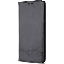 4U Sky Xiaomi Için Redmi Note 10 4g/redmi Not 10S/POCO M5S 4g Cüzdan Telefon Kılıfı Manyetik Abilim Katlama Stand Kapak Pu Deri Telefon Koruyucu-Black (Yurt Dışından)