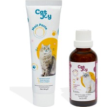 Catjoy Süper 2'li Paket Anti Hairball Malt Macun 100 gr ve B Plus Kedi Tüy Damlası 50 ml