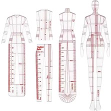 Alltarse Moda Illüstrasyon Cetveller Giyim Tasarımı Cetvel 4 Giyim (Yurt Dışından)