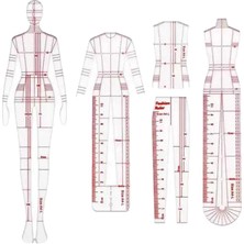 Alltarse Moda Illüstrasyon Cetveller Giyim Tasarımı Cetvel 4 Giyim (Yurt Dışından)