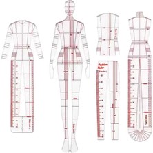 Alltarse Moda Illüstrasyon Cetveller Giyim Tasarımı Cetvel 4 Giyim (Yurt Dışından)