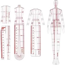 Alltarse Moda Illüstrasyon Cetveller Giyim Tasarımı Cetvel 4 Giyim (Yurt Dışından)