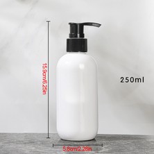 Yaci Shop D Tarzı Boston Sabunluk Bulaşık Sabunu Pompa Şişesi Doldurulabilir Beyaz Şişe Banyo Depolama Şampuan Duş Jeli Kremi (Yurt Dışından)