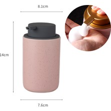 Yaci Shop STIL19 Tarzı 400 ml Basit Seramik Köpük Şişe Itme Tipi Iskandinav Tarzı Köpük El Sabunu Dispenseri Şişe Temizleyici Taşınabilir Sıvı Alt Şişe (Yurt Dışından)