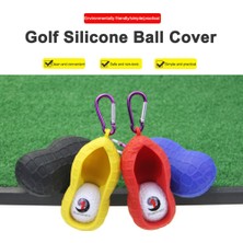 GongtuShop Mavi Stil Golf Depolama Kol Çantası Silikon Golf Topu Çift Kapaklı Taşınabilir Karabina Kanca Spor Aksesuarları Golf Eğitimi (Yurt Dışından)