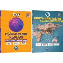 Kr Akademi Yayınları TYT 9. Sınıf 10. Sınıf Coğrafyanın Kodları Video Ders Kitabı ve Coğrafyanın Kodları Dünya Haritaları Çalışma Defteri ve Soru Bankası Seti