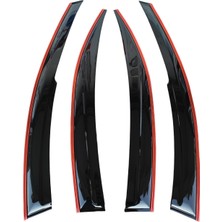 Balp Toyota Yaris Çift Sıra Kırmızı Kromlu Cam Rüzgarlığı 2006-2011