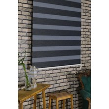 Sampersan Siyah Tam Karartmalı Blackout Zebra Perde