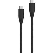 Powerology Örgülü Usb-C'den Usb-C'ye Uyumlu Kablo - 2 Metre