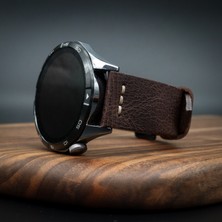 North's Nature Huawei Watch Gt Uyumlu Ultimate Orta Dikişli Acı Kahve 22MM Saat Kordonu
