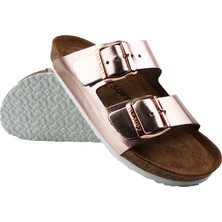 Fly Soft Milano Deri Kadın Terlik Rose