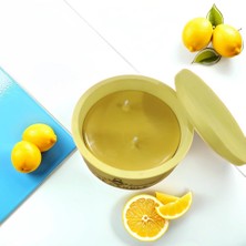 T&P Candle Citronella Aromalı Sinek ve Haşere Kovucu Kapaklı Beton Saksılı Soya Wax Mum