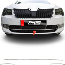 Ehiltek Skoda Superb B8 Krom Ön Tampon Çıtası 3 Parça 2015-2019 Arası