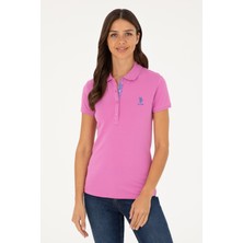 U.S. Polo Assn. Kadın Pembe Basic Polo Yaka Tişört 50280060-VR037