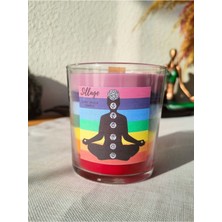 Tekno Trust Çok Renkli Çakra Meditasyon Yoga Mumu Içine Gizlenmiş Çakra Taşı Her Renk Ayrı Kokulu %100 Soya Mum
