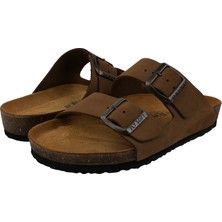 Fly Soft Milano Deri Kadın Terlik Vizon