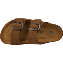 Fly Soft Milano Deri Kadın Terlik Vizon