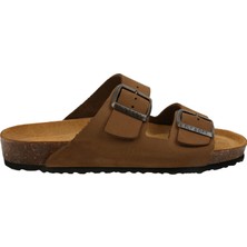 Fly Soft Milano Deri Kadın Terlik Vizon